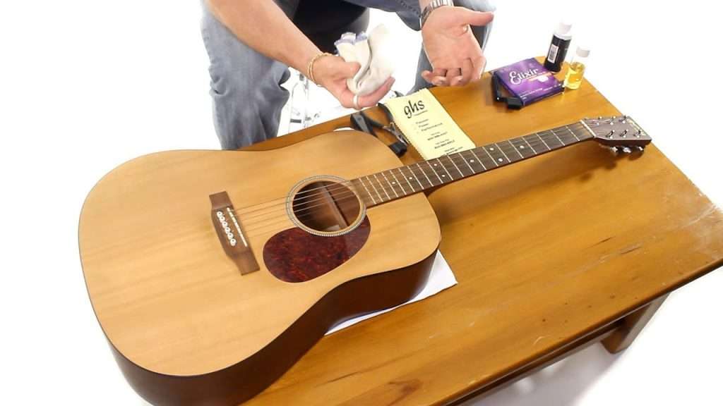 cleaning a bass guitar