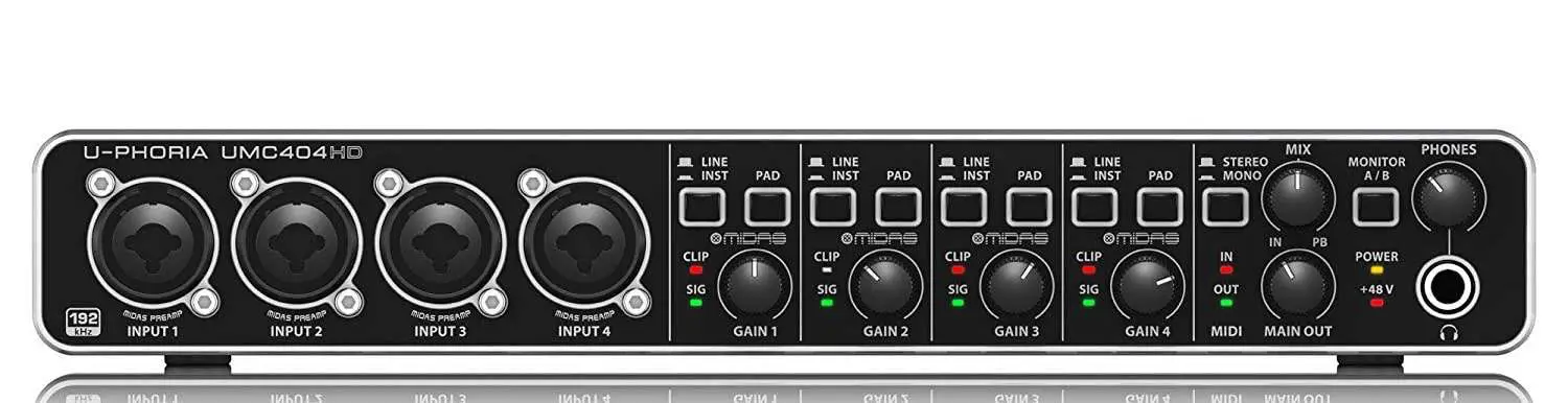 behringer audio interface features